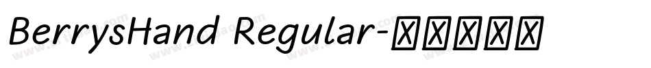 BerrysHand Regular字体转换